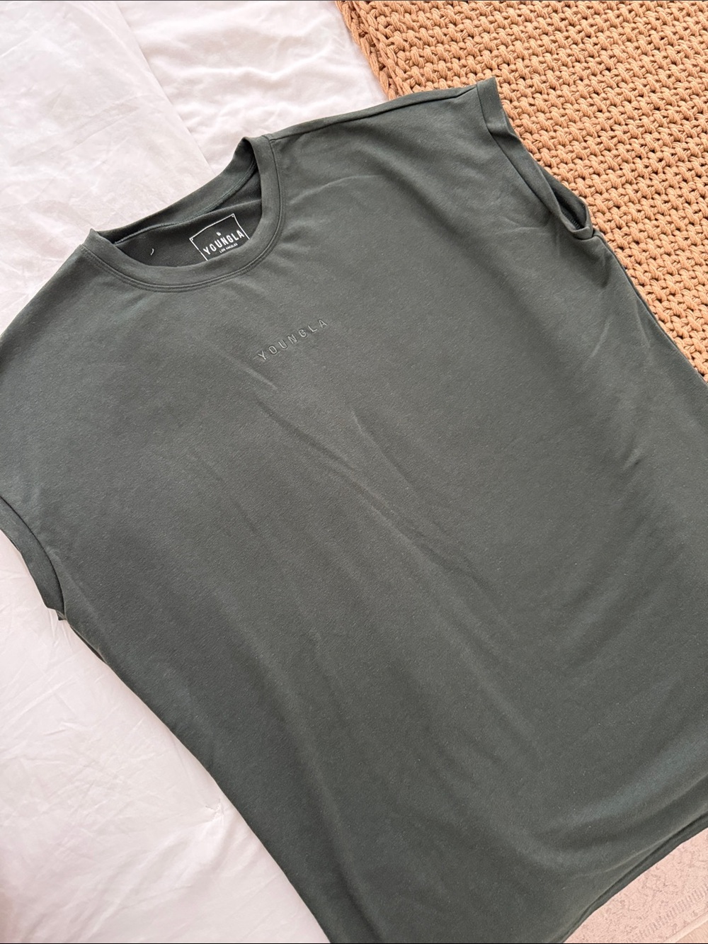 YoungLA Short Sleeve Crew T-Shirt in Olive